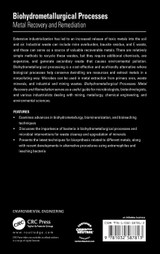 Biohydrometallurgical Processes