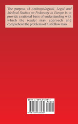 Anthropological Legal and Medical Studies on Pederasty in Europe