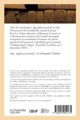 Ville de Constantine. Agrandissement de la ville. Dévasement du Coudiat-Aty...