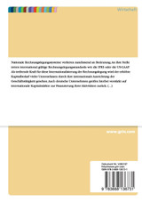 Die Internationalisierung der Rechnungslegung in Deutschland Die Internationalisierung der Rechnungslegung in Deutschland