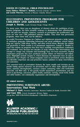 Successful Prevention Programs for Children and Adolescents