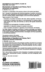 Biochemistry of Scandium and Yttrium, Part 2