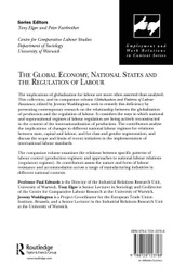 The Global Economy, National States and the Regulation of Labour
