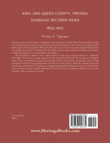King and Queen County, Virginia Marriage Records Index, 1853-1975 King and Queen County, Virginia Marriage Records Index, 1853-1975