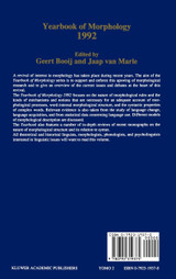 Yearbook of Morphology 1992