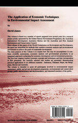 The Application of Economic Techniques in Environmental Impact Assessment The Application of Economic Techniques in Environmental Impact Assessment