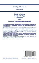 Biology as Society, Society as Biology Biology as Society, Society as Biology