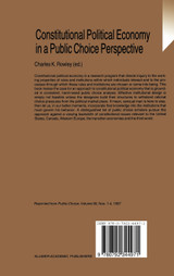 Constitutional Political Economy in a Public Choice Perspective