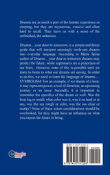 Dreams. . . your door to tomorrow