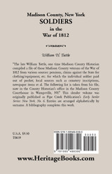 Madison County, New York Soldiers in the War of 1812