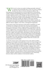 Sustainable Peace  in the Twenty-First Century