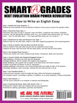 SMARTGRADES School Notebooks with Study Skills 2N1Class Notes & Test Review Notes