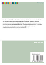 Stationäre Kinder- und Jugendhilfe. Die Chancen und Grenzen derprofessionellen Beziehungsgestaltung