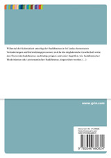 Der buddhistische Modernismus in Sri Lanka während der Kolonialzeit und Anagārika Dharmapālas reformistische Neuinterpretation des Buddhismus