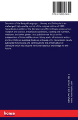 Grammar of the Bengali Language Grammar of the Bengali Language