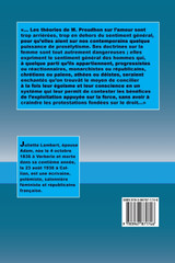 Idées anti-proudhoniennes sur l'amour, la femme et le mariage