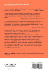 The Phonology and Morphology of Arabic