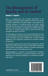 The Management of Quality and Its Control