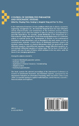 Control of Distributed Parameter and Stochastic Systems Control of Distributed Parameter and Stochastic Systems