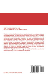 Test Procedures for the Blood Compatibility of Biomaterials