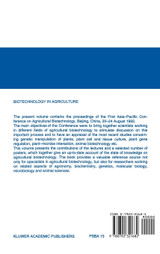 Biotechnology in Agriculture Biotechnology in Agriculture