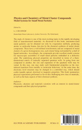 Physics and Chemistry of Metal Cluster Compounds Physics and Chemistry of Metal Cluster Compounds