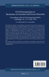 IUTAM Symposium on Mechanics of Granular and Porous Materials IUTAM Symposium on Mechanics of Granular and Porous Materials