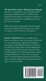 The Quick Wise Guide to Writing Grant Proposals The Quick Wise Guide to Writing Grant Proposals