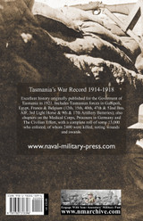 TASMANIA'S WAR RECORD 1914-1918 TASMANIA'S WAR RECORD 1914-1918