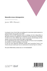 Nouvelle revue rétrospective Nouvelle revue rétrospective