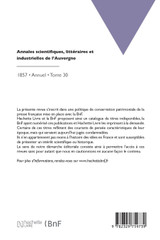 Annales scientifiques, littéraires et industrielles de l'Auvergne Annales scientifiques, littéraires et industrielles de l'Auvergne