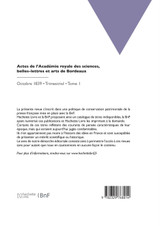Actes de l'Académie royale des sciences, belles-lettres et arts de Bordeaux