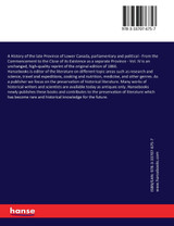 A History of the late Province of Lower Canada, parliamentary and political