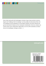 Das Verhalten der Figuren in Franz Kafkas "Die Verwandlung" gegenüber Gregor Samsa Das Verhalten der Figuren in Franz Kafkas "Die Verwandlung" gegenüber Gregor Samsa