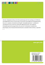 Probleme und Möglichkeiten der Übersetzung von deutschen und englischen Nominalkomposita