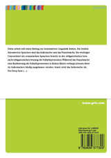 Nullsubjekt-Konstruktionen. Eine kontrastive Untersuchung zum Italienischen und Französischen