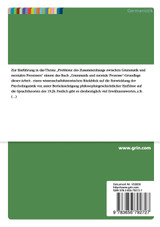 Zusammenhänge zwischen Grammatik und mentalen Prozessen