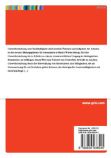 Umwelterziehung in Schulen. Szenario-Technik oder Zukunftswerkstatt?