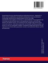 Brandenburg-Preussens Rechtsverwaltung und Rechtsverfassung Brandenburg-Preussens Rechtsverwaltung und Rechtsverfassung