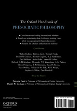 The Oxford Handbook of Presocratic Philosophy