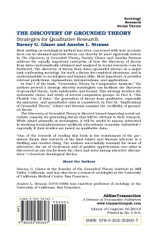 Discovery of Grounded Theory