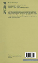Authorship, Commerce and the Public Authorship, Commerce and the Public