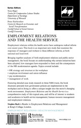 Employment Relations in the Health Service