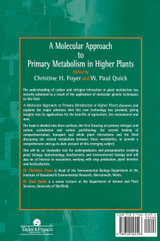 A Molecular Approach To Primary Metabolism In Higher Plants
