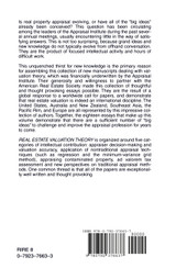 Real Estate Valuation Theory Real Estate Valuation Theory