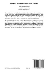 Discrete Mathematics and Game Theory