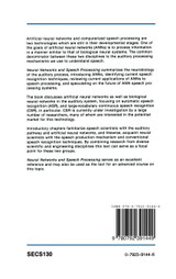Neural Networks and Speech Processing