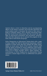 Policy Perspectives on Educational Testing Policy Perspectives on Educational Testing