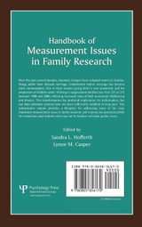 Handbook of Measurement Issues in Family Research