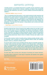 Semantic Priming Semantic Priming